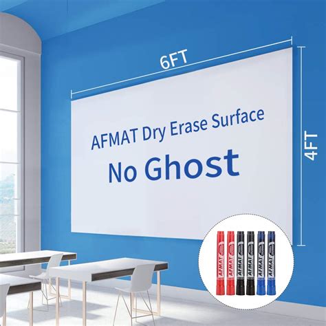 AFMAT Dry Erase Paper,Big Whiteboard,6'X4'Large White Board Paper For ...