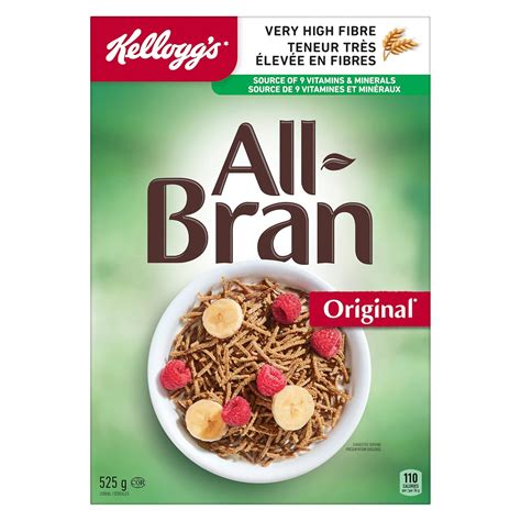Cereal original Kellogg's All Bran, 525 g/18,5 oz, (importado de Canadá)