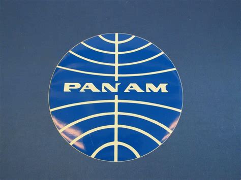 VINTAGE PAN AM AIRLINES LOGO DECAL ORIGINAL STOCK AMERICAN WORLD LARGE ...
