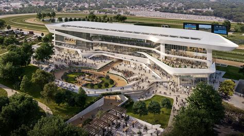 New York state, local officials celebrate topping out of new Belmont Park
