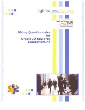 Fillable Online RTS Sizing Questionnaire for Oracle JD ... - real time ...
