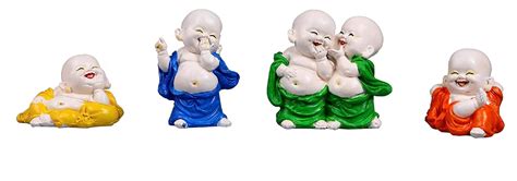 Buy KAVYA HOME DECOR fengshui white laughing buddha statue showpiece ...