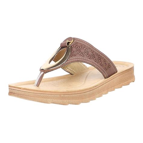 Aerowalk Women Slipper #DI58 - BROWN – The Condor Trendz Store