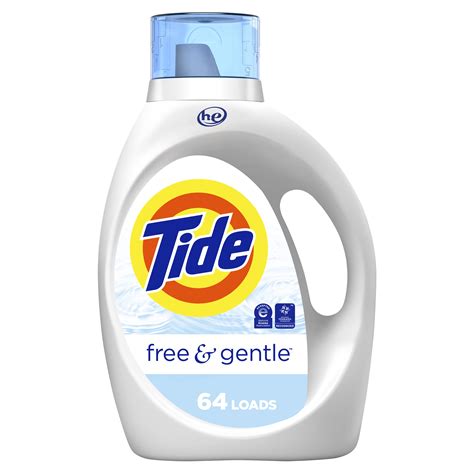 Tide Free And Gentle HE Laundry Detergent Liquid, 100 Oz, 64 Loads ...