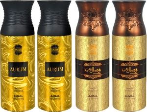 Ajmal 2 Aurum & 2 Wisal Dhahab Deodorant Spray- For Men & Women ...