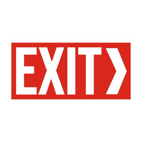 Exit Sign Symbol on Transparent Background 17178076 PNG