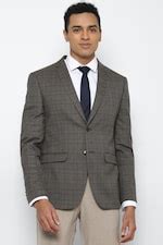 Buy Men Grey Slim Fit Check Formal Blazer Online - 663551 | Allen Solly