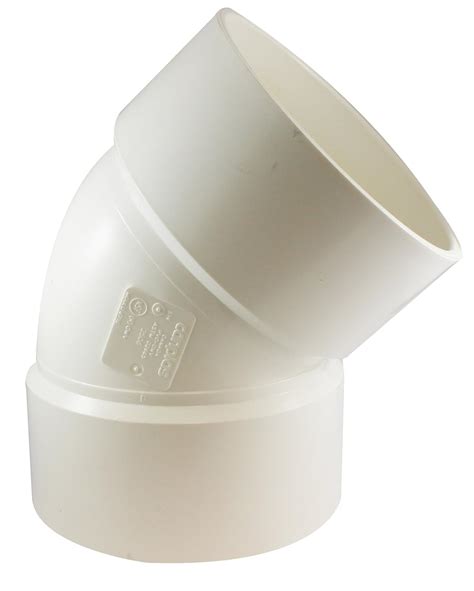 Canplas 192506 PVC DWV 45-Degree Bend HXH, 6.12-Inch, White : Amazon.in ...