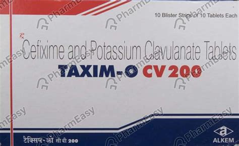 Taxim O Cv 200mg Strip Of 10 Tablets: Uses, Side Effects, Price ...