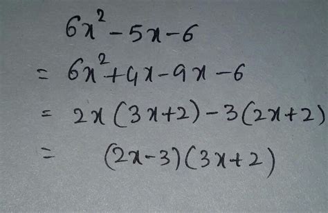 factorise 6x^2 -5x-6 by factor theorem - Brainly.in