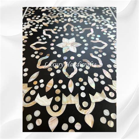 MOP Inlay Zahra Console Black | Mother Of Pearl Entryway Table – Luxury ...