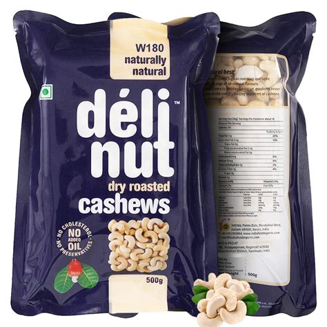 Delinut W180 Cashew Nuts - Naturally Natural - 500 Grams Pouch – Crispy ...