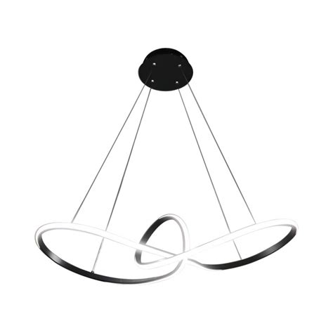 Lampara colgante LED Lidias Negro 60W 5000Lm 3CCT DIM Mando+APP