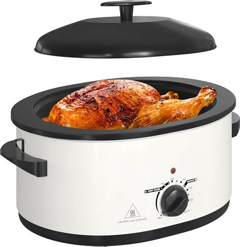 8 QT Electric Roaster Oven with Self-Basting Lid, Turkey Roaster Oven ...