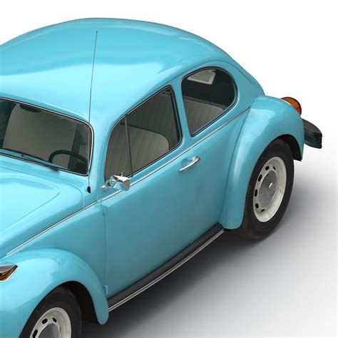3D Volkswagen Beetle 1966 Simple Interior Blue model | 3D Molier ...