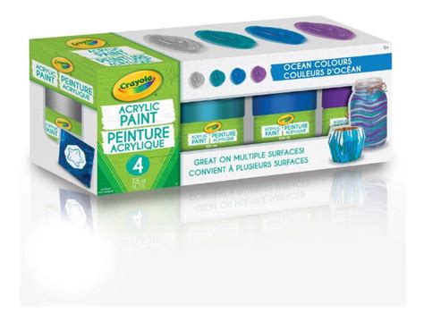 Crayola Acrylic Paint Ocean Colours 4 Count – Krazy Caterpillar