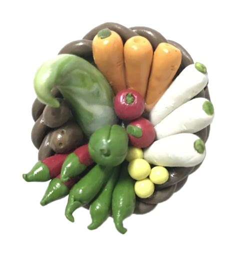 Buy Krinjal creations Clay Vegetable Fridge Magnet (5 cm x 5 cm) Online ...