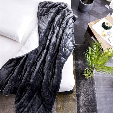 rejuve Smokey Grey 48-in x 72-in Weighted Blanket in the Blankets ...
