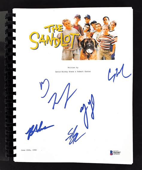 "The Sandlot" Movie Script Cast-Signed by (6) with Tom Guiry, Chauncey ...