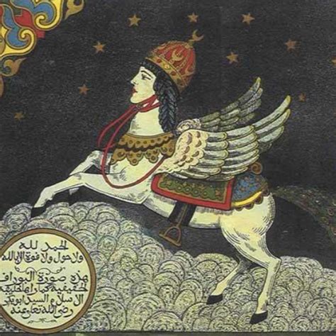 may 12, 620 - Muhammad travels on a Buraq. A Buraq is a white animal ...