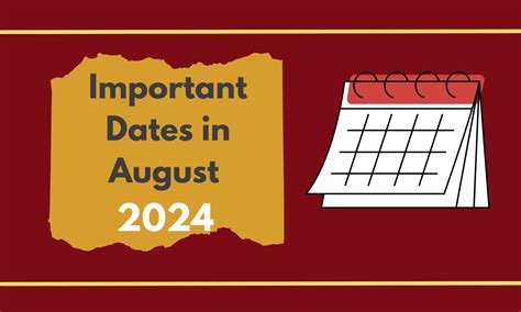 Important Days in August 2024, National and International Dates List