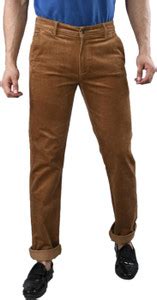 TRUE INDIAN Relaxed, Slim Fit Men Brown Trousers - Buy TRUE INDIAN ...