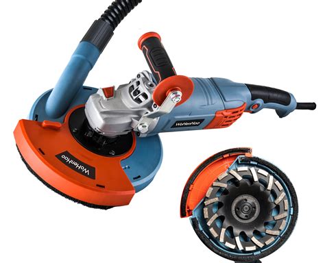 WoHenHao 7 Inch Concrete Grinder Set, with Dust Extraction Shroud and ...