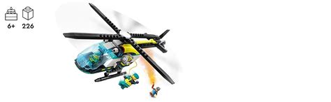 LEGO City Emergency Rescue Helicopter Building Blocks Toy
