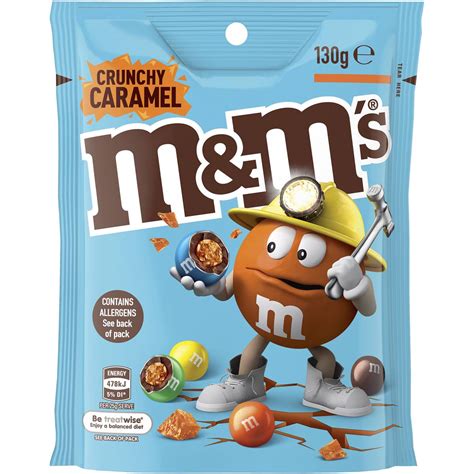 M&m's Crunchy Caramel Chocolate Snack & Share Bag 130g | Woolworths