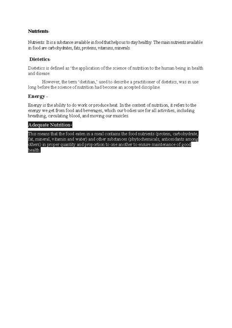 extrusion technology - Nutrients- Nutrients: It is a substance ...