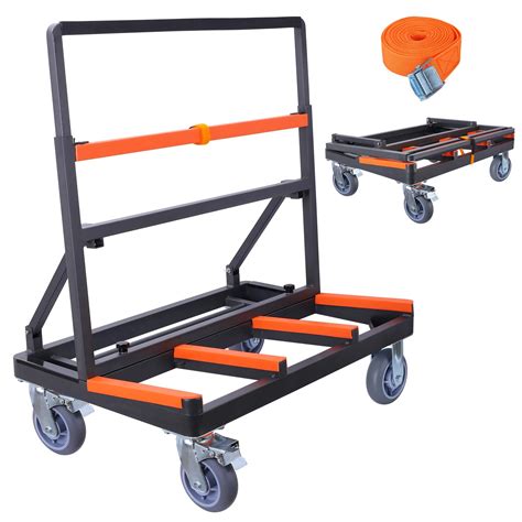 Buy Upgrade Folding Drywall Cart Heavy Duty,Drywall Dolly with Rubber ...
