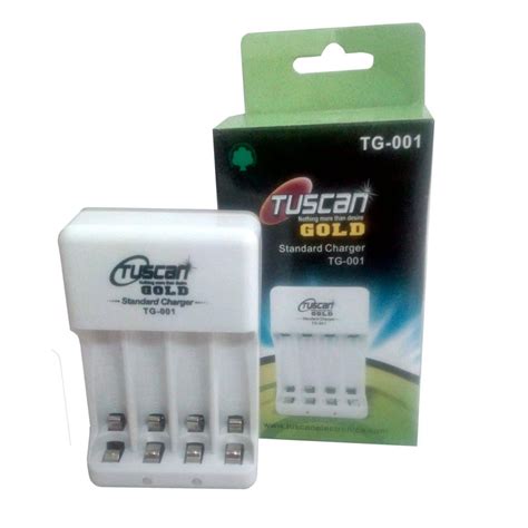 TUSCAN Gold Battery Charger for AA and AAA Rechargeable Batteries