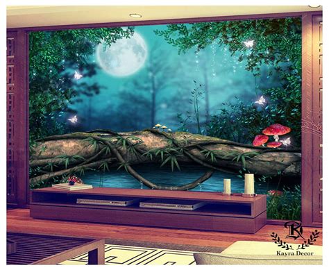Kayra Decor 3D Print Wallpaper Decal Indoor Wall Mural for Living Room ...