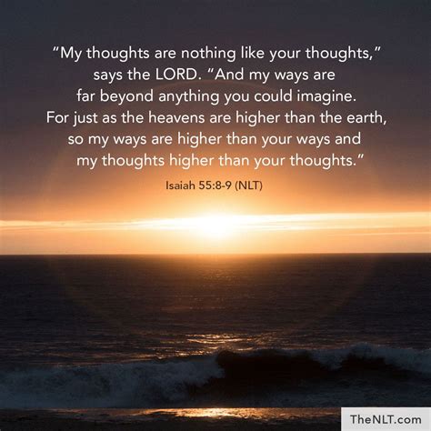 Isaiah 55:8-9 NLT | Isaiah 55 8, Bible verses isaiah, Life application ...