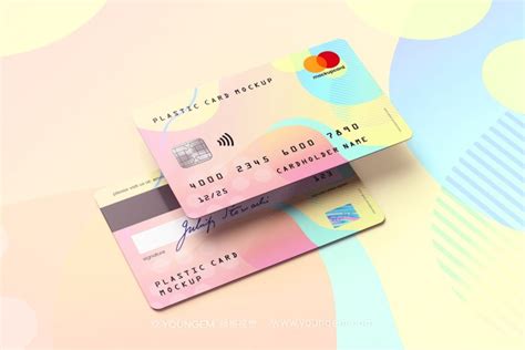 芯片卡信用卡会员卡银行卡磁卡片设计作品贴图ps样机素材国外设计模板下载_颜格视觉