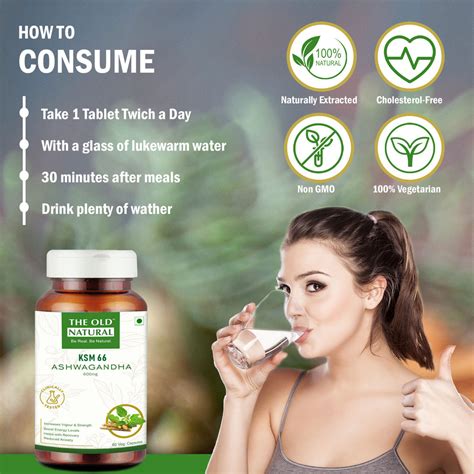 KSM-66 Ashwagandha 500 mg Veg Capsules | Extra Strength Natural Formul