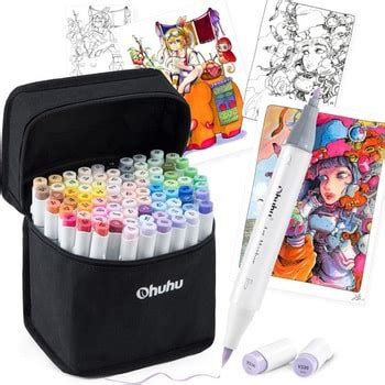 Y30-80401-79 Ohuhuイラストマーカー パステル&日本伝統色80色セット 筆 1セット Ohuhu(サウザンドショアス) 【通販 ...