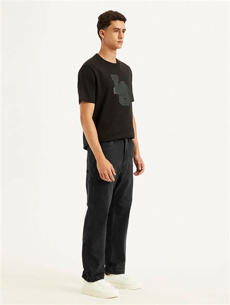 Men's 568 Black Loose Fit Mid Rise Jeans – Levis India Store