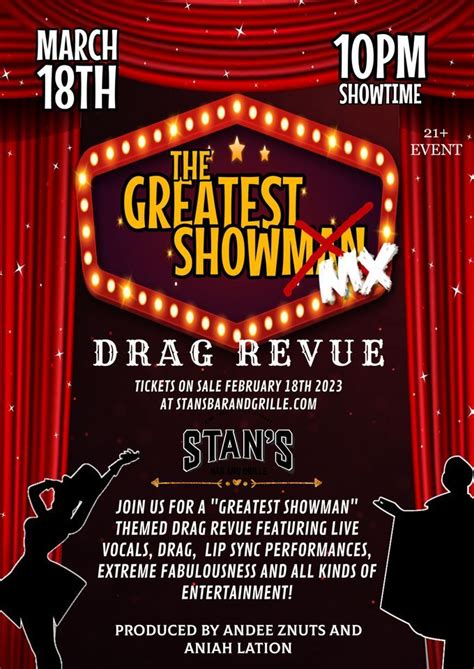 THE GREATEST SHOW"MX"; DRAG REVUE!, Stan’s Bar and Grille, Miami, March ...