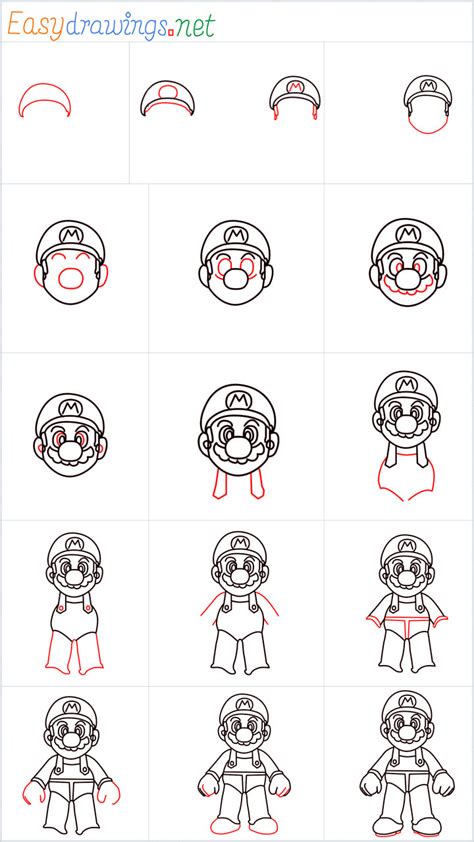 Drawing Tutorial Mario Characters 的图像结果