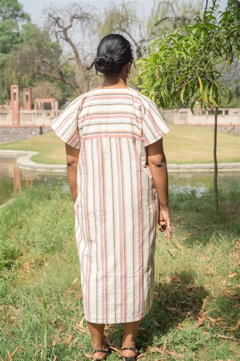 Buy Straight Striped Maxi dress with pockets | Sustainable dress ...