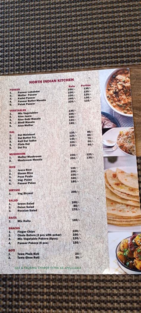 Menu at Southern Taste, Shillong, Firebrigade
