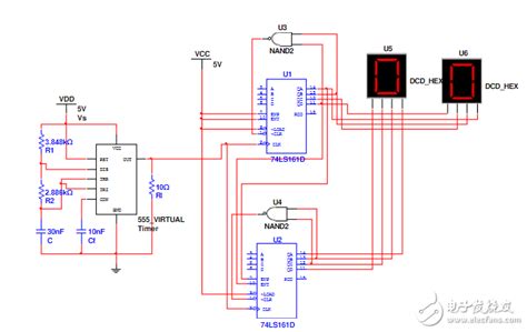 基于74LS161的60进制计数器设计方案介绍 - 应用电子电路 - 电子发烧友网