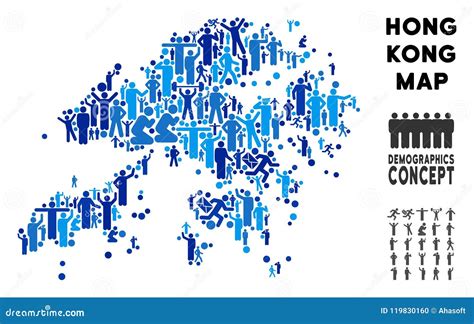 Demographics Hong Kong Map stock vector. Illustration of country - 119830160