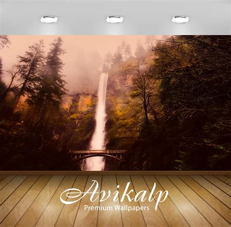 Avikalp Exclusive Awi4994 Multnomah Falls Waterfall Mountain Full HD W ...