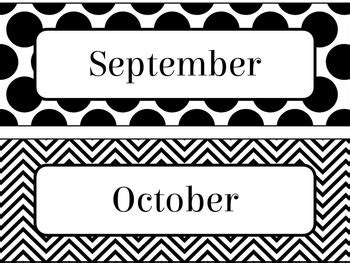Birthday Calendar in Black and White Theme by Apples to Applique