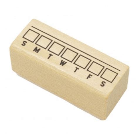 Kodomono Kao Wooden Stamp - Days Of The Week Check – Bumbo Stationeries