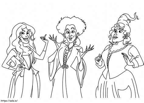 Witches From Hocus Pocus coloring page