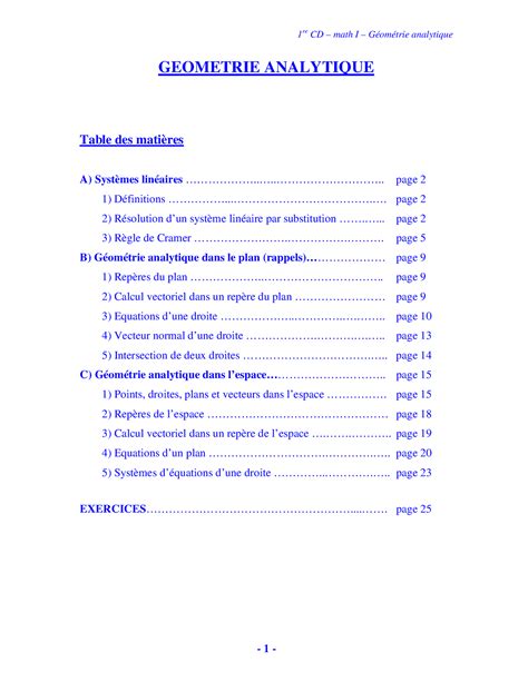 Image result for Exo7 Geometrie Analytique