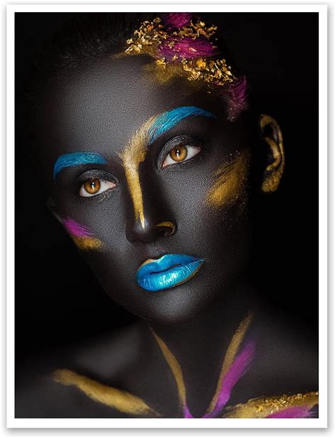 Buy Black Art Wall Decor African American Wall Art Colorful Black Girl Portrait Poster Pictures Canvas Wall Art for Living Room Bedroom Office, Unframed Online at Lowest Price in India. B09YRCKWS3